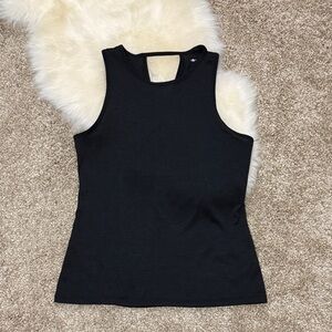 Ideology Athletic Black Sleeveless Crew Neck Key Hole Tank Top Size S/M